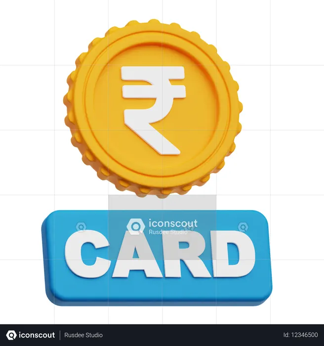 Rupee Card  3D Icon