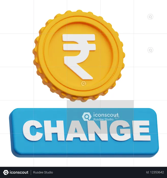 Rupee Change  3D Icon