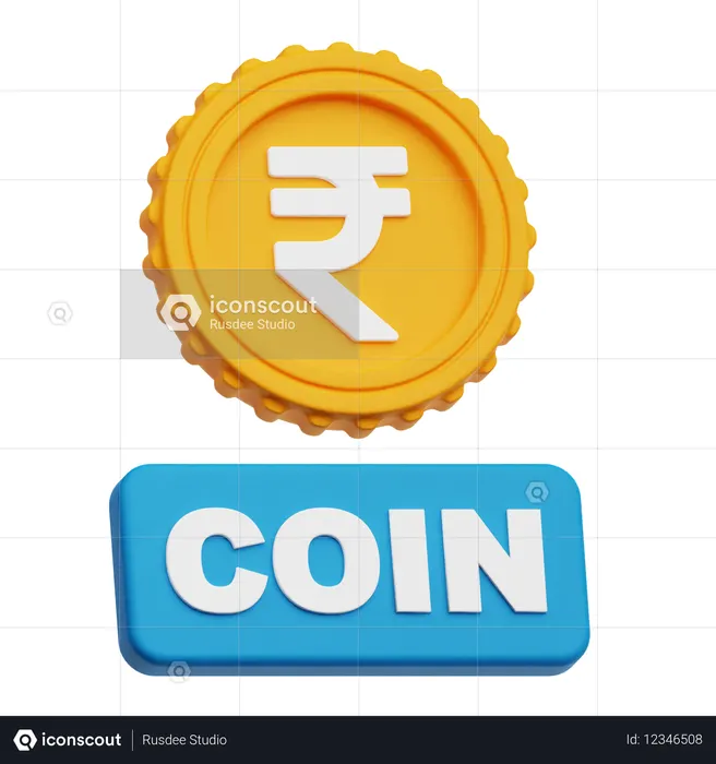 Rupee Coin  3D Icon