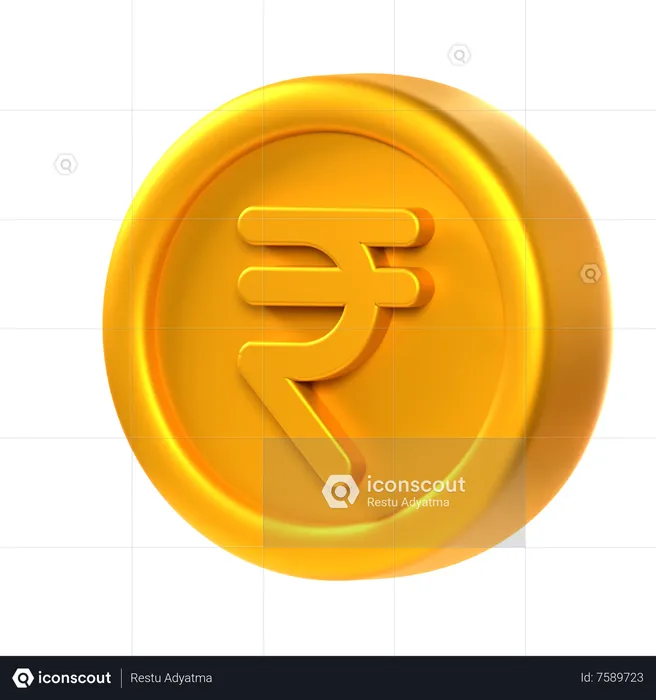 Rupee Coin  3D Icon