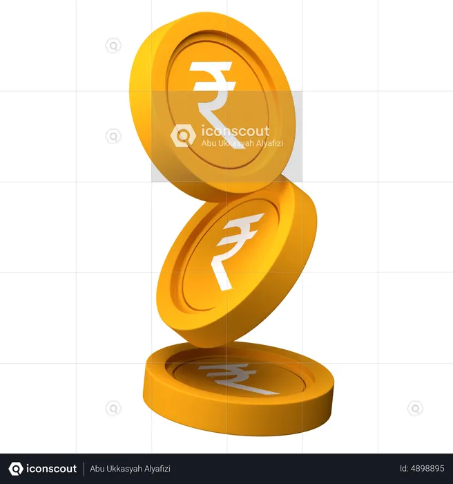 Rupee Coins  3D Icon