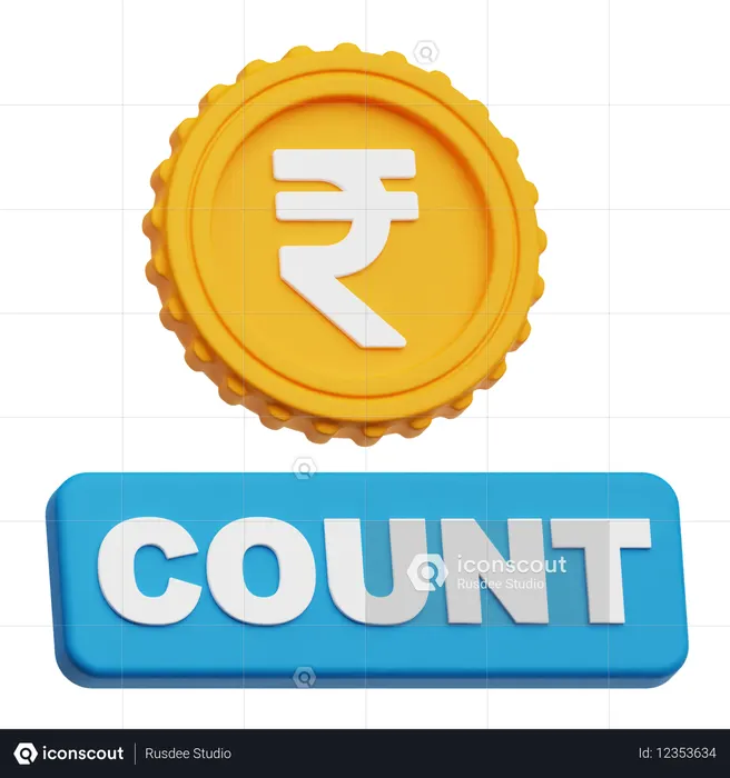 Rupee Count  3D Icon
