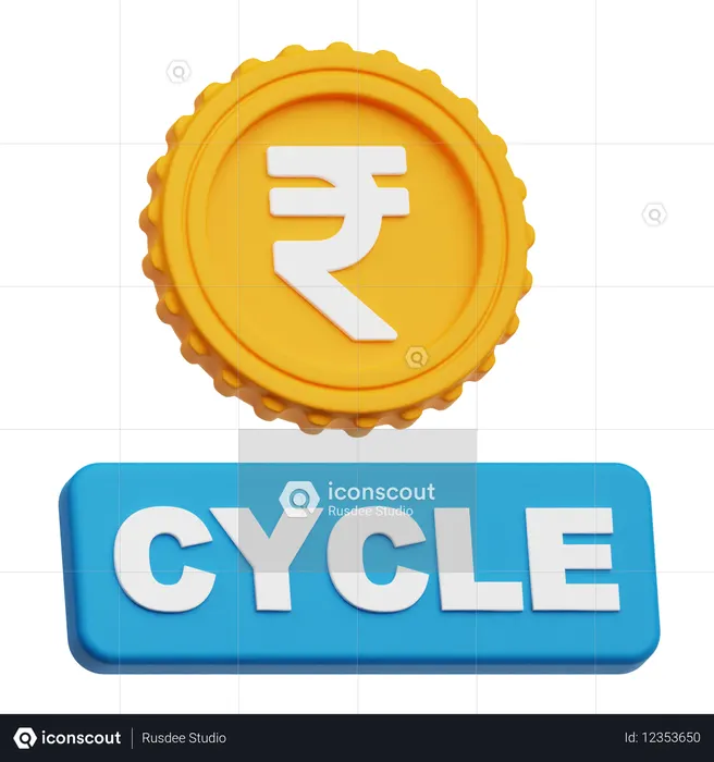 Rupee Cycle  3D Icon