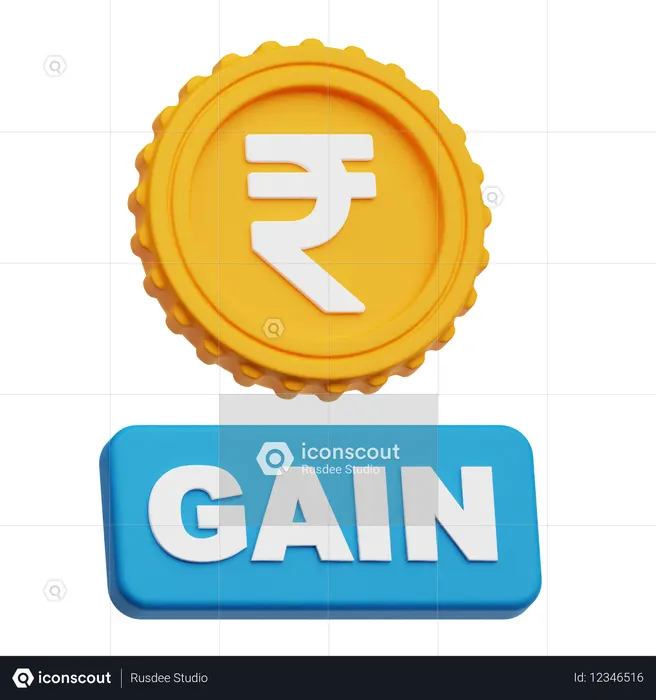 Rupee Gain  3D Icon
