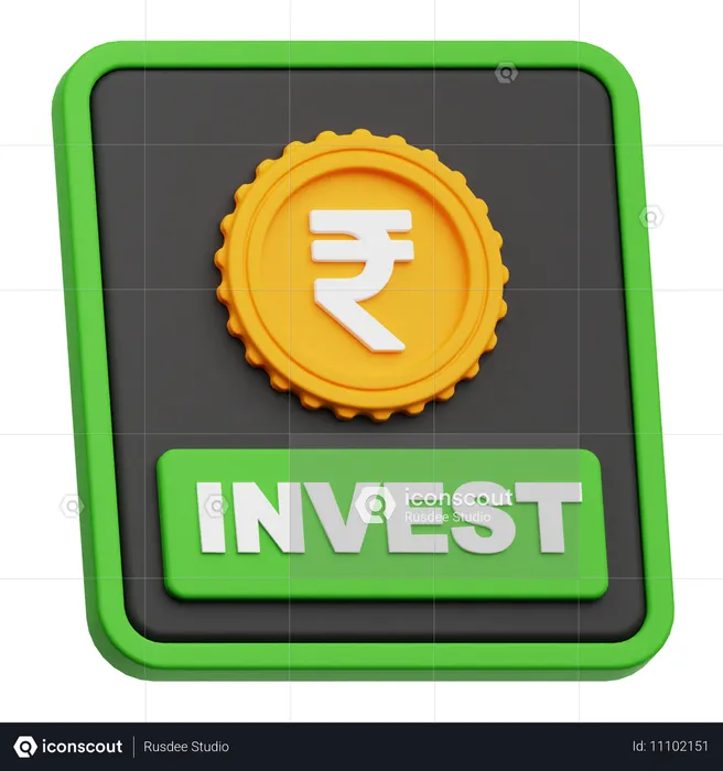 Rupee Investment  3D Icon