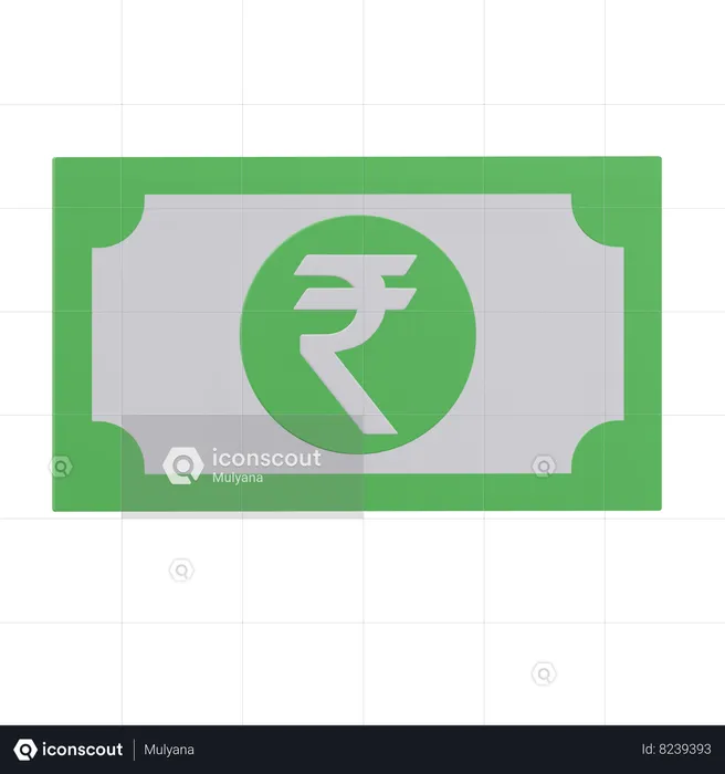 Rupee Note  3D Icon