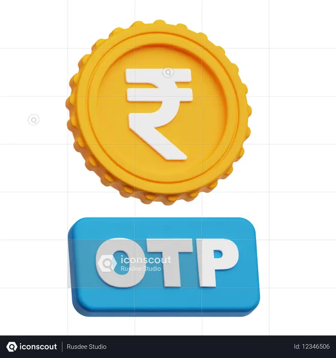 Rupee Otp  3D Icon