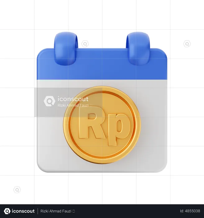 Rupee Payment Date  3D Icon