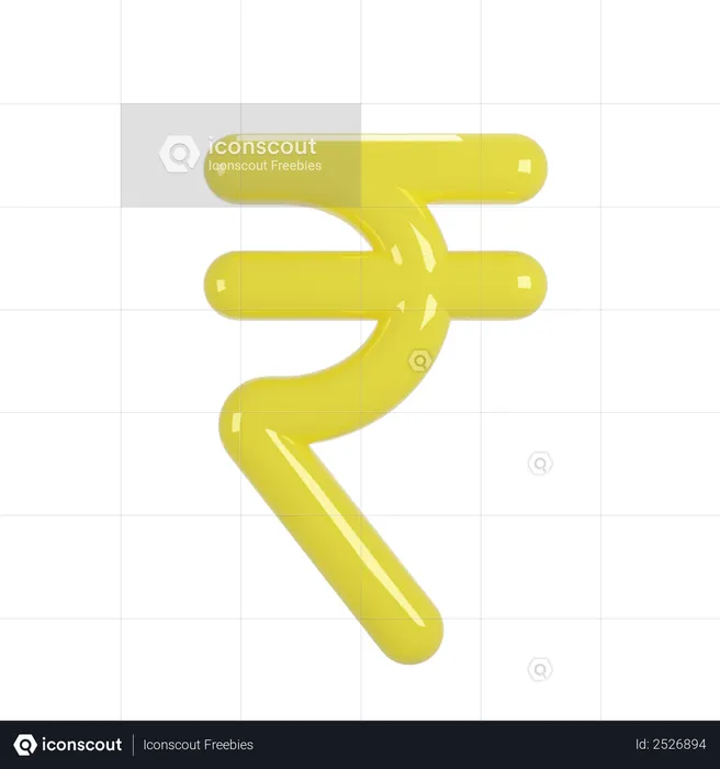 Rupee sign  3D Illustration