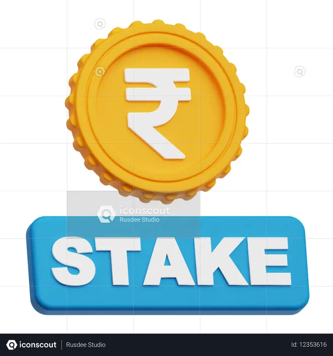 Rupee Stake  3D Icon