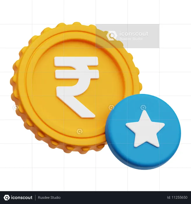 Rupee Star  3D Icon