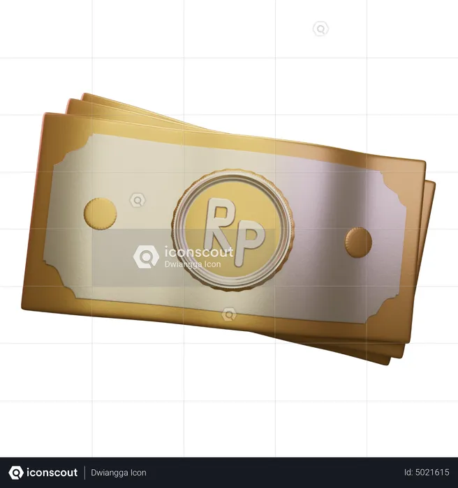 Rupia indonésia  3D Icon