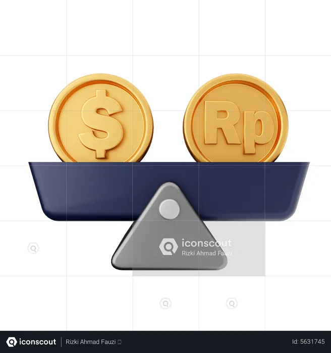 Rupiah Balance  3D Icon