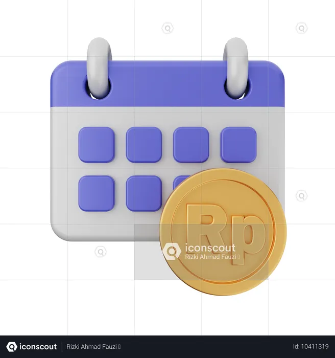 Rupiah Calendar  3D Icon