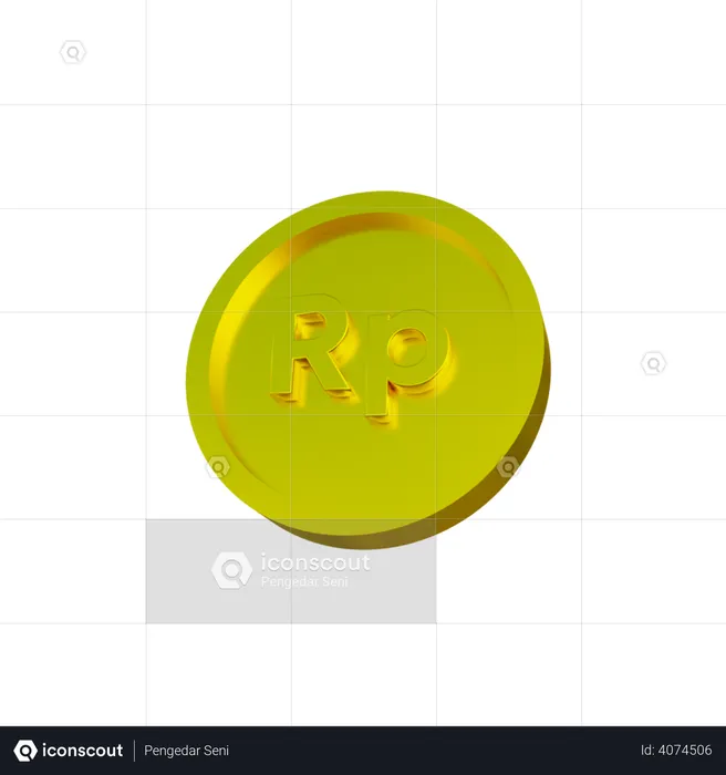 Rupiah Coin  3D Illustration