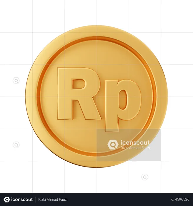 Rupiah Coin  3D Illustration