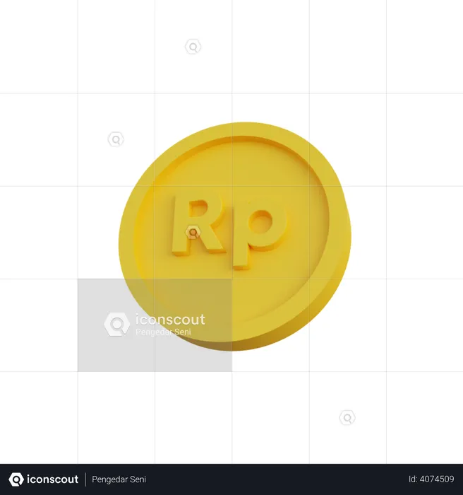 Rupiah Coin  3D Illustration