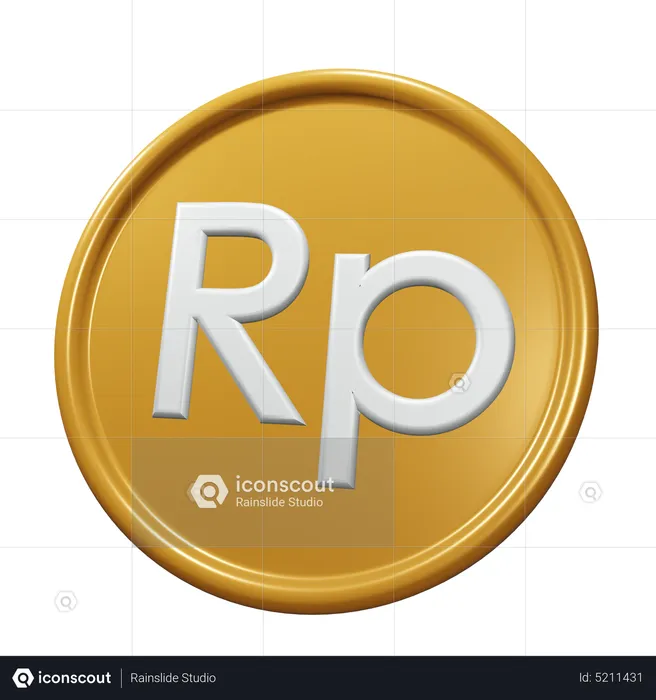 Rupiah Coin  3D Icon