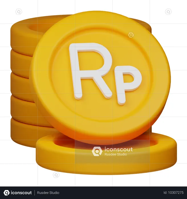 Rupiah Coins  3D Icon