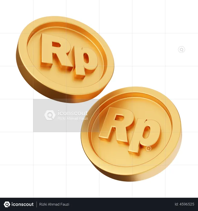 Rupiah Coins  3D Illustration