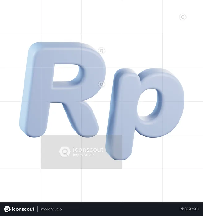 Rupiah currency  3D Icon