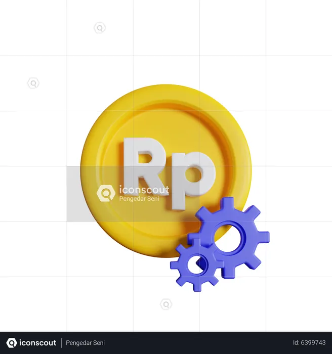 Rupiah Management  3D Icon