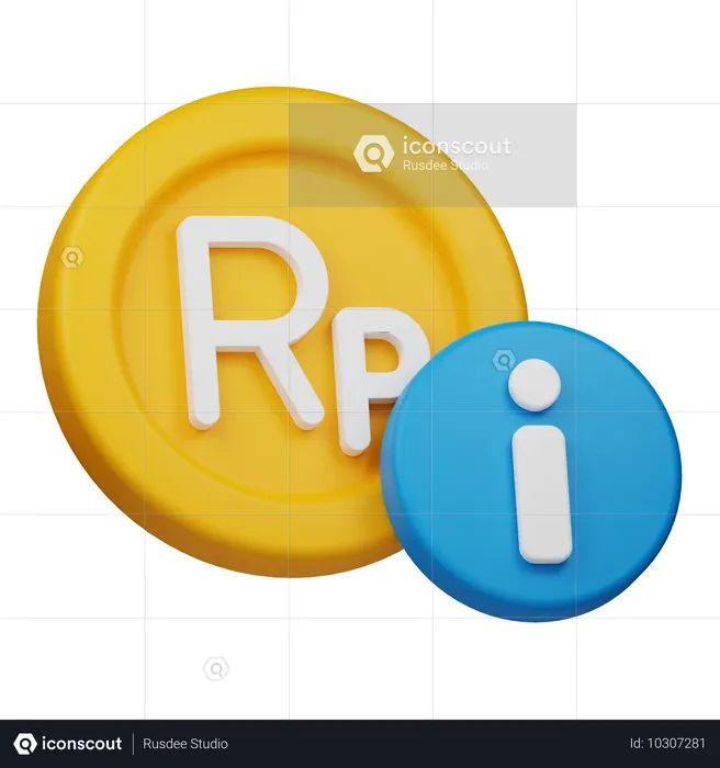 Rupiah-Münzeninfo  3D Icon