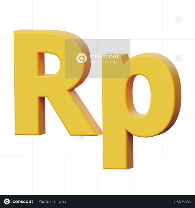 Rupiah Sign  3D Icon