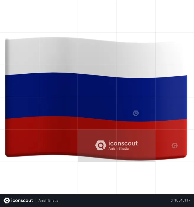 Rússia Flag 3D Icon