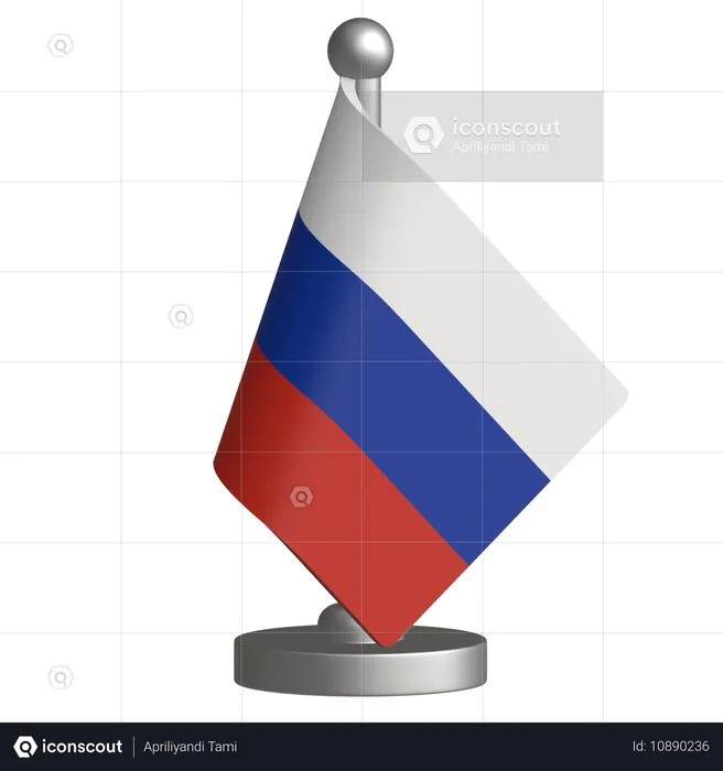 ロシア 卓上旗  3D Icon