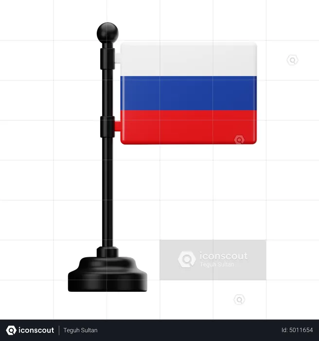 Russia Flag Flag 3D Icon