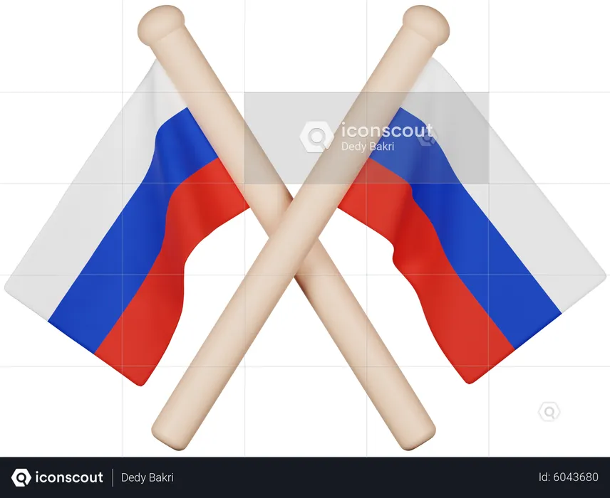 Russia Flag Flag 3D Icon