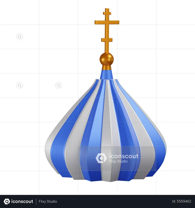 Russian Blue Dome  3D Icon