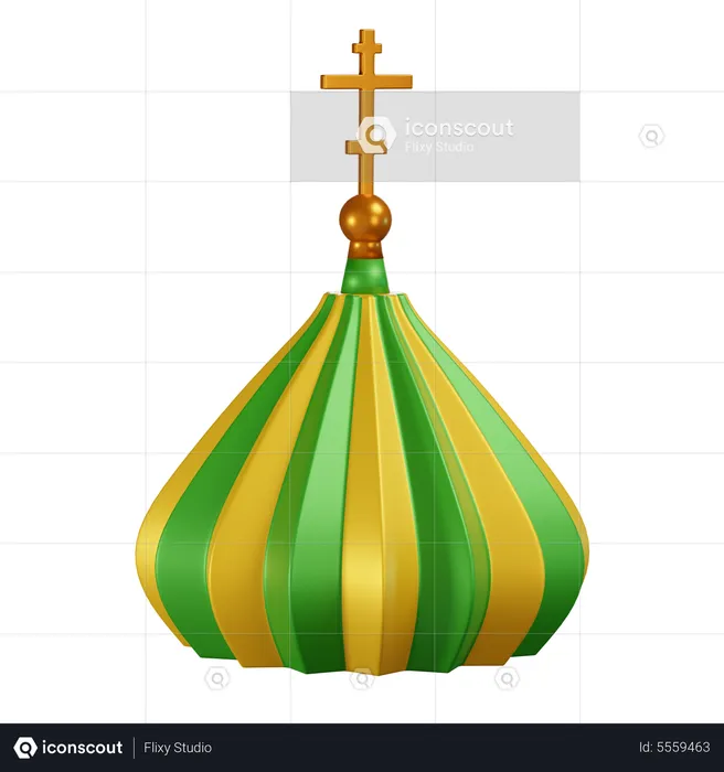 Russian Green Dome  3D Icon