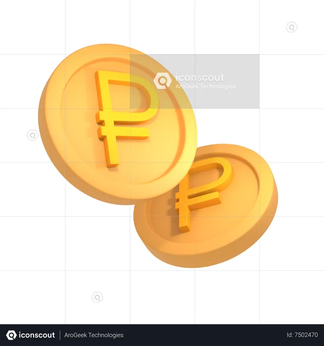 Russian ruble  3D Icon