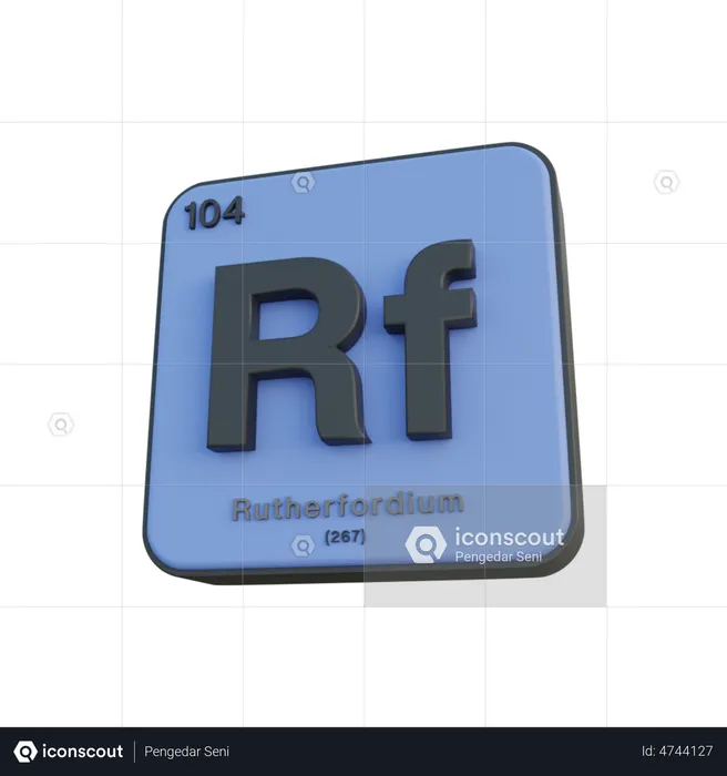 Rutherfordium  3D Illustration