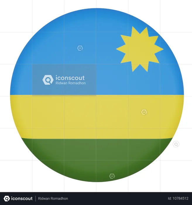 Rwanda Flag 3D Icon