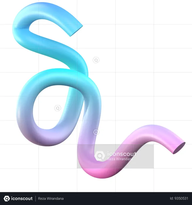 S Abstract Shapes  3D Icon