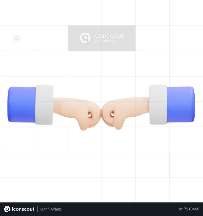 S Fist Hand Gesture  3D Icon