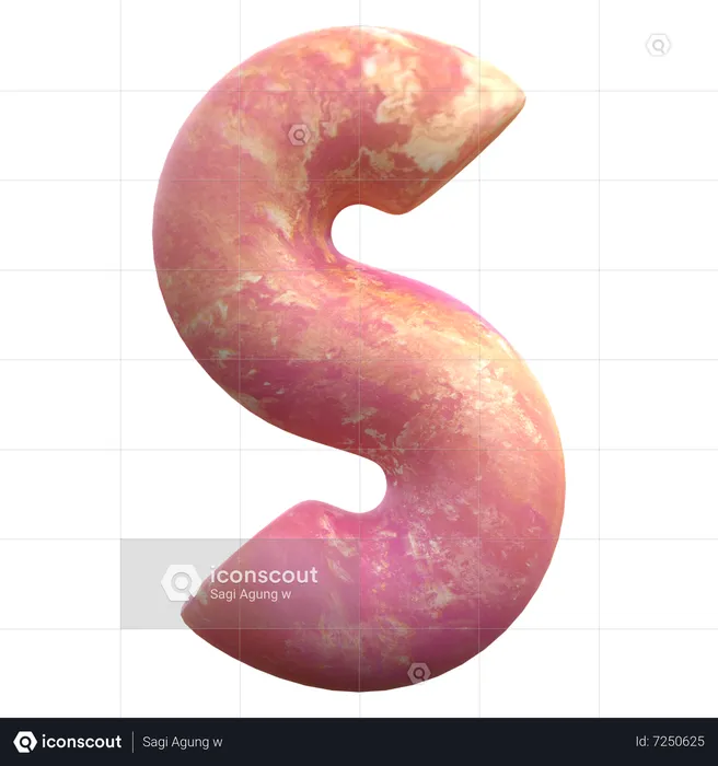 S Letter Abstract Shape  3D Icon