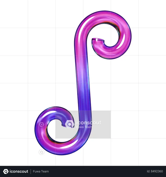 S Spiral  3D Icon