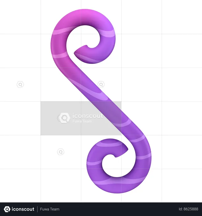 S Spiral  3D Icon