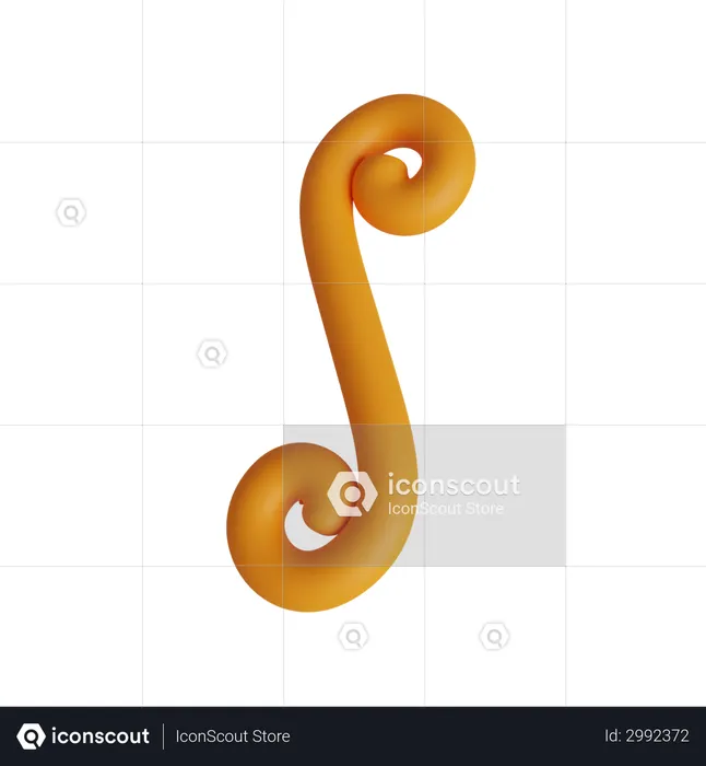 S spiral  3D Illustration