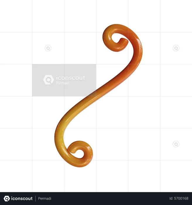 S spiral  3D Icon