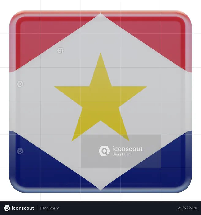 Bandeira da Praça Saba Flag 3D Icon