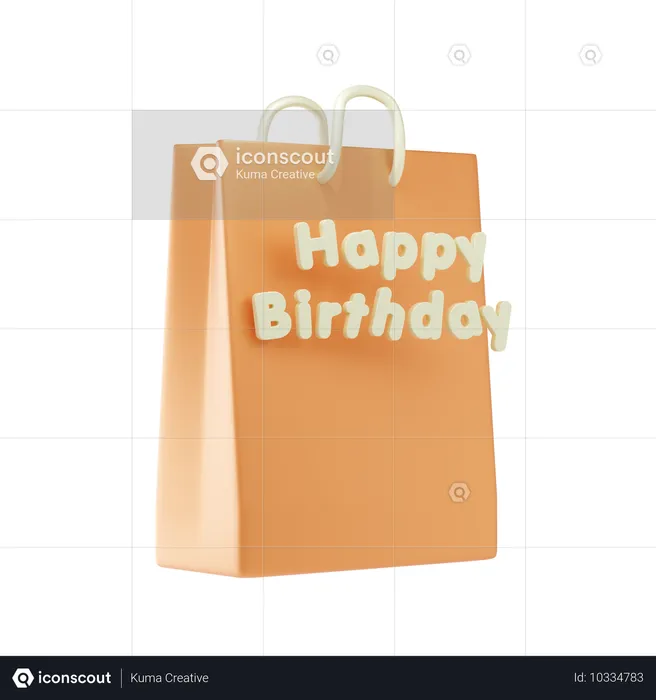 Sac d'anniversaire  3D Icon