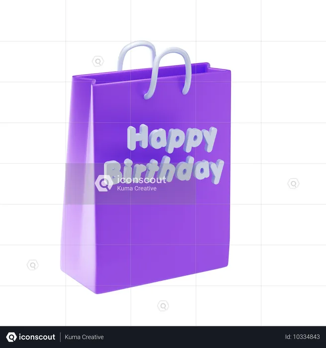 Sac d'anniversaire  3D Icon