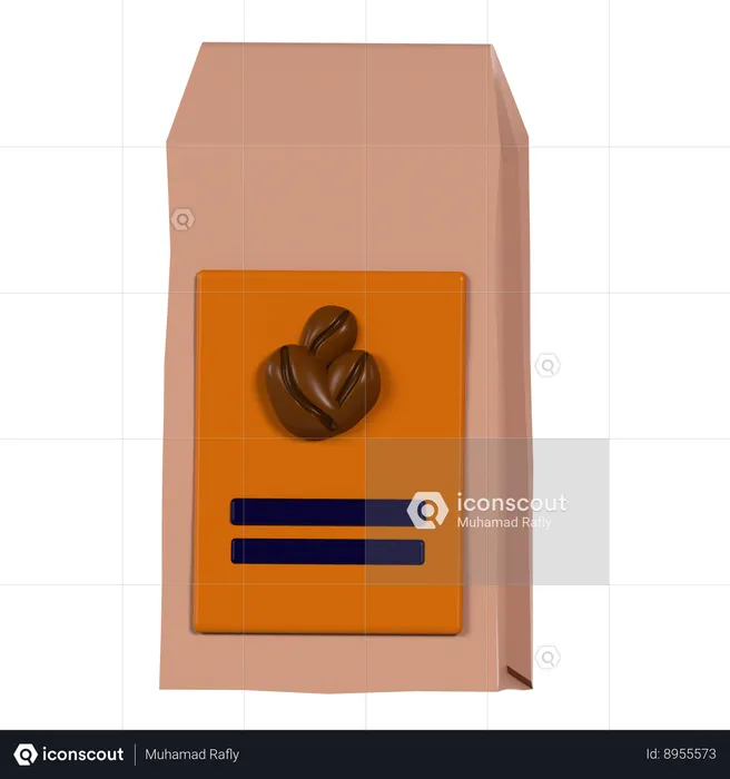 Sac de café  3D Icon