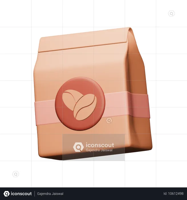 Sac de café  3D Icon