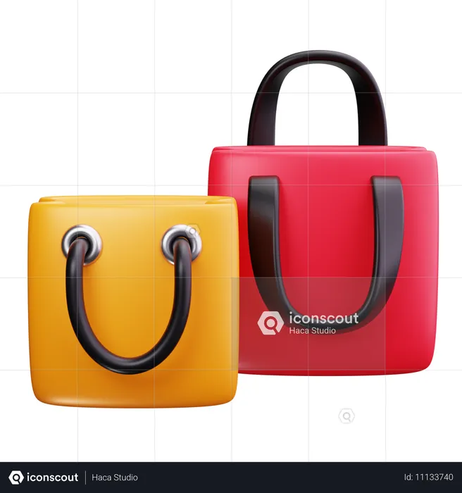 Sac de courses  3D Icon